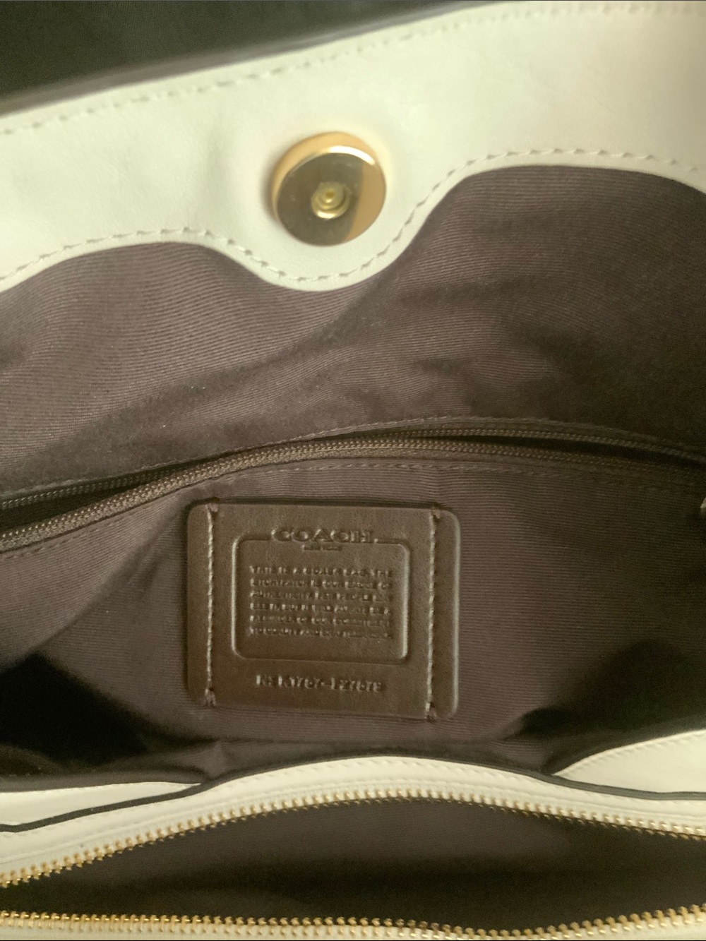 Coach Two-Tone Signature Canvas/leather Shoulder Bag in Beige and White - Picture 2 of 6